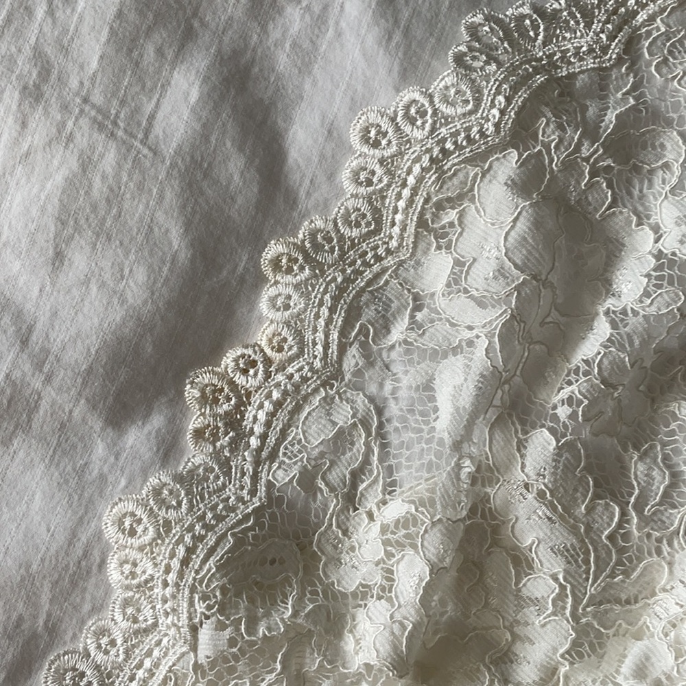 Made With Love French Lace and Mesh Mermaid Deep V Low Back Wedding Dress - Picture 8 of 8